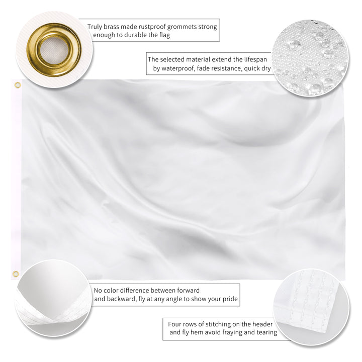 Solid White Flag detail
