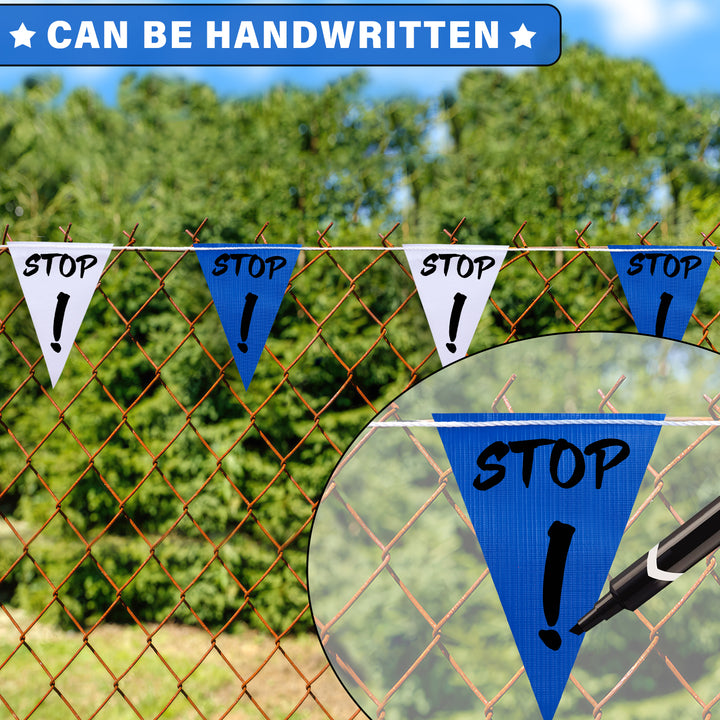 Safety Flagging Banner can be handwritten