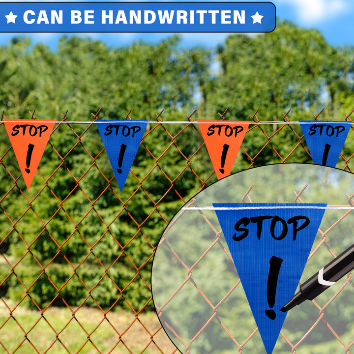 Safety Flagging Banner can be handwritten