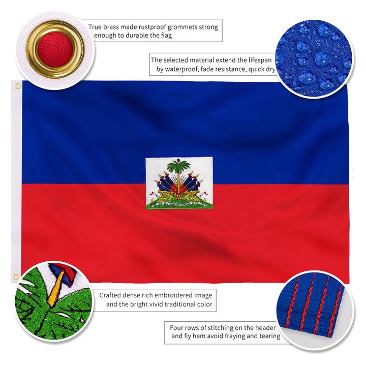 Haiti Haitian Flag details