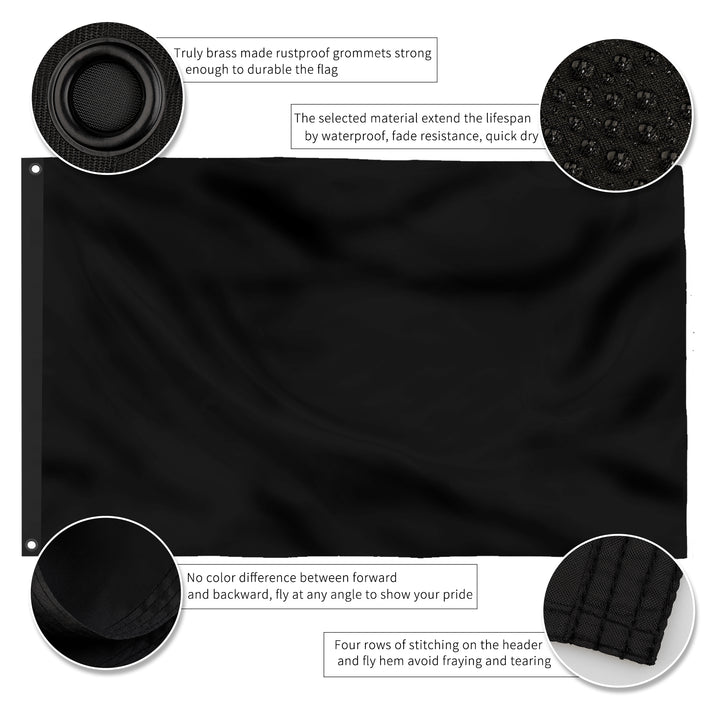 Solid Black Flag details