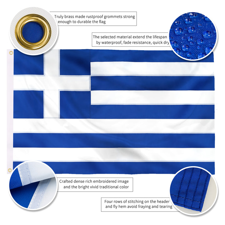Greece Greek Flag details