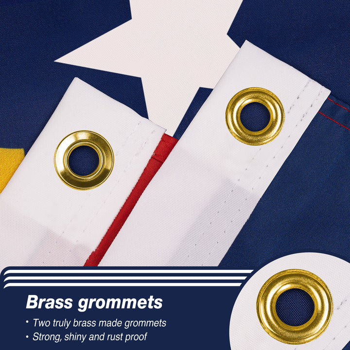 Utah State Flag Brass Grommets