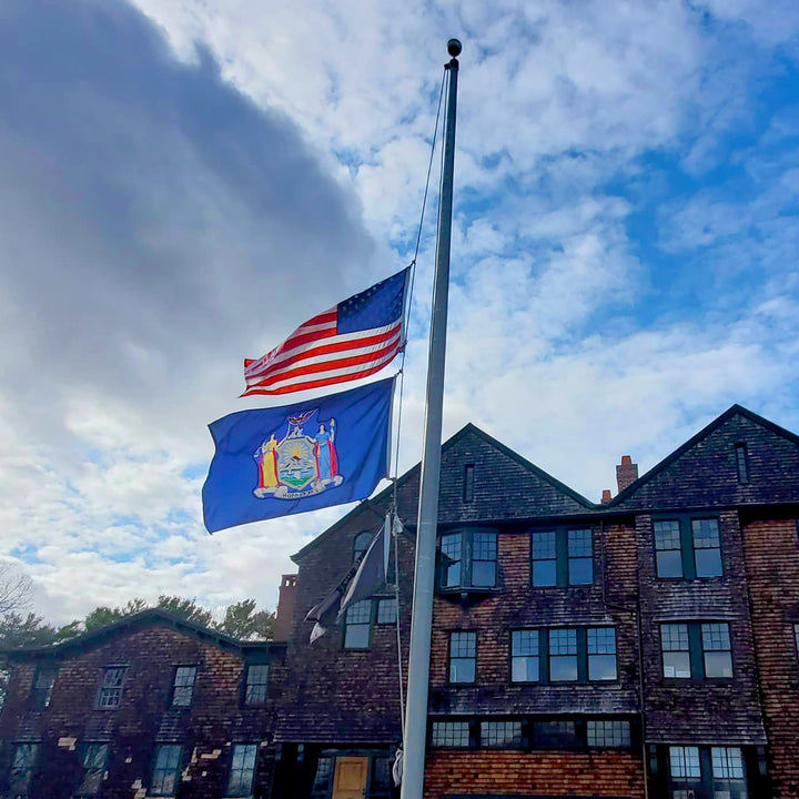 New York State Flag Waving