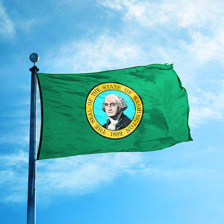 Washington State Flag Waving