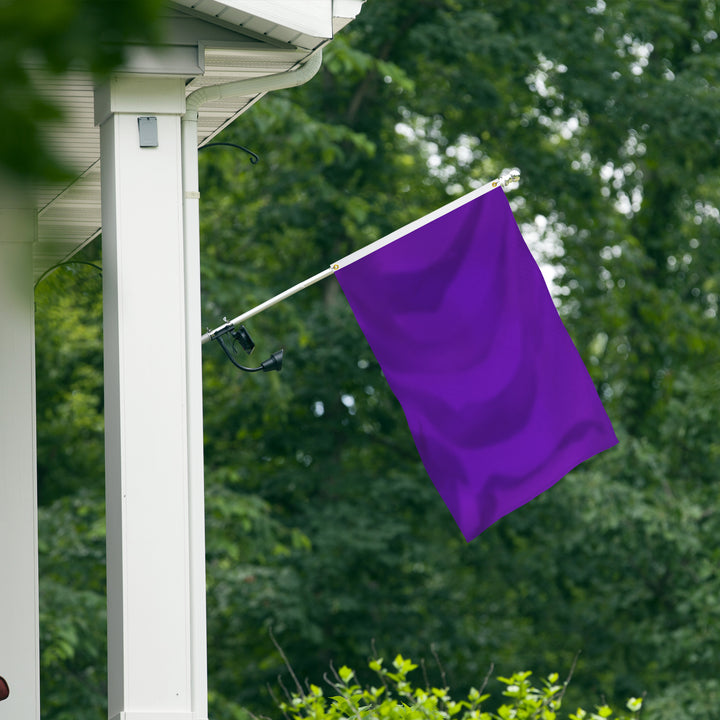 Solid Purple Flag hanging