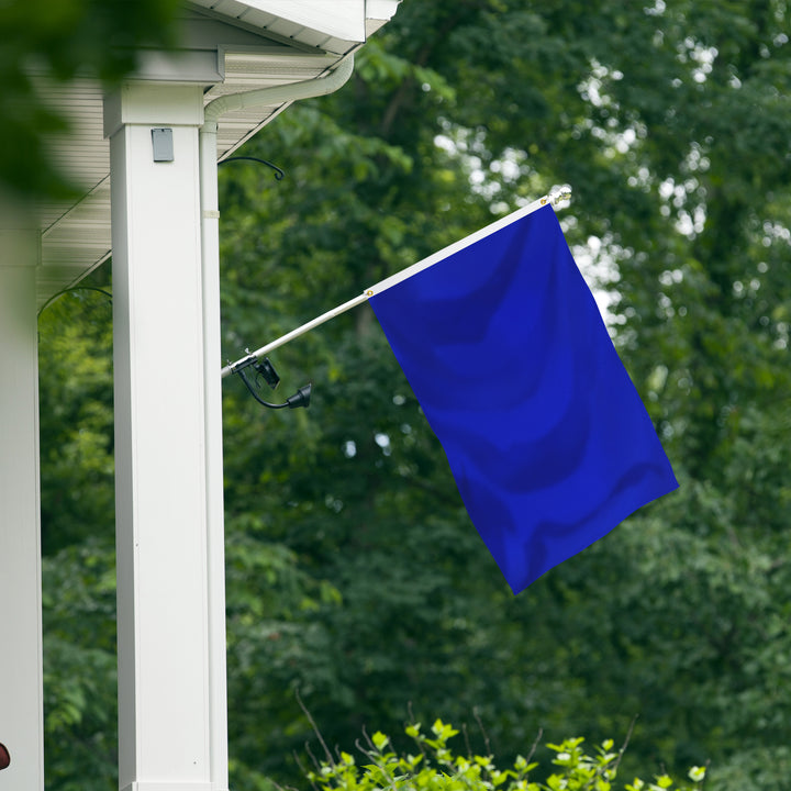 Solid Blue Flag 3x5 hanging