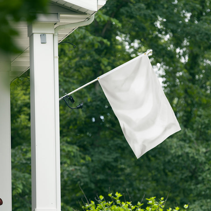 Solid White Flag hanging