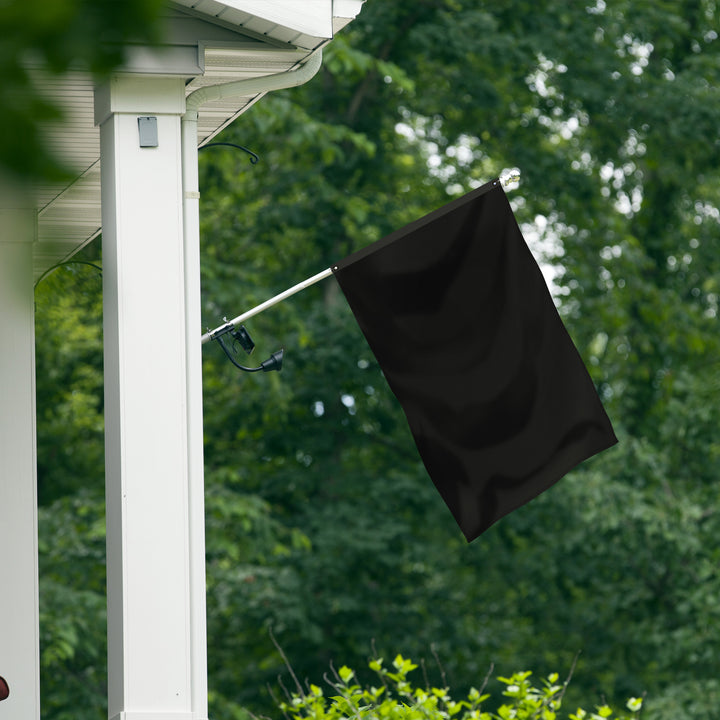 Solid Black Flag hanging