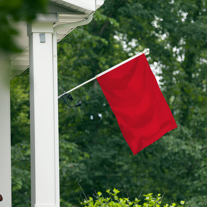 Solid Red Flag hanging