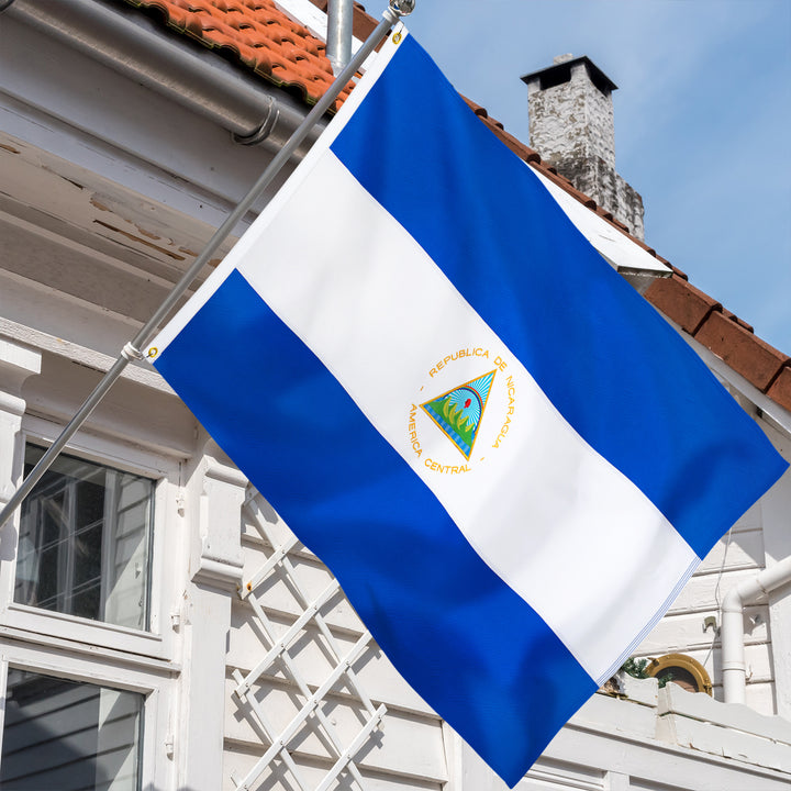 Nicaraguan Flag hanging