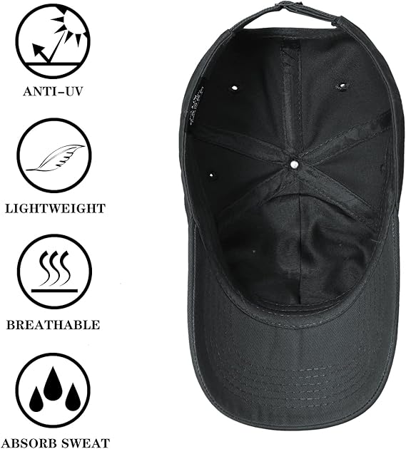MVPRING Dark Gray American Flag Baseball Cap, Low-Profile USA Tactical ...