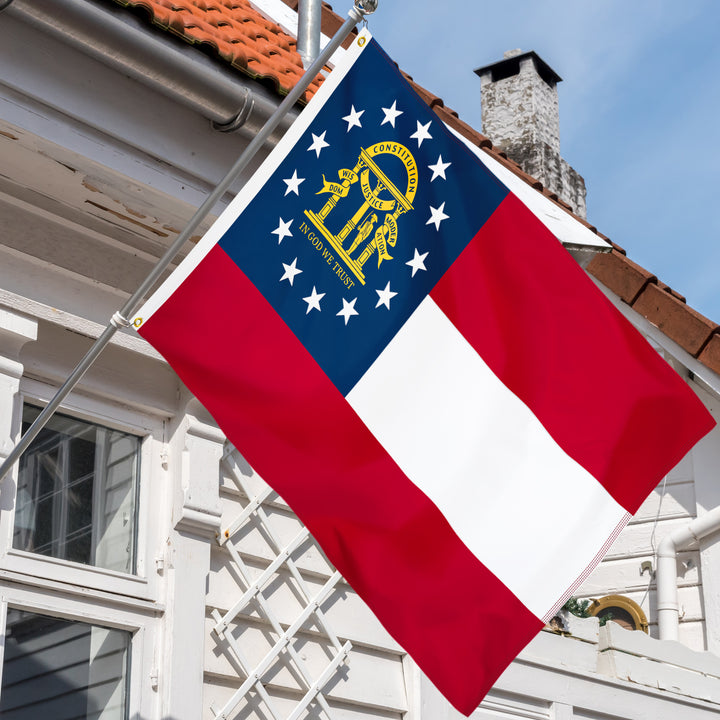 Georgia State Flag Hanging