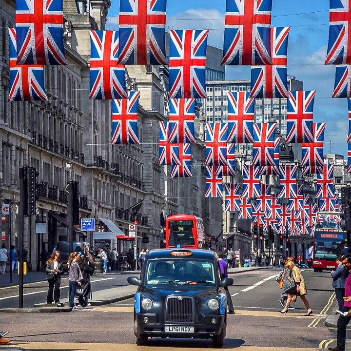 British Union Jack Flag hanging