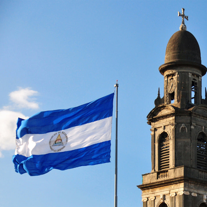 Nicaraguan Flag Waving