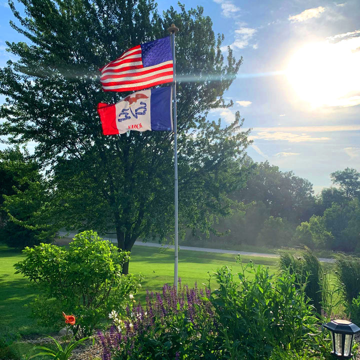 Iowa State Flag Waving